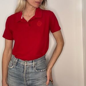 Vintage 90s Polo Liz Claiborne Tennis Preppy Red Top
